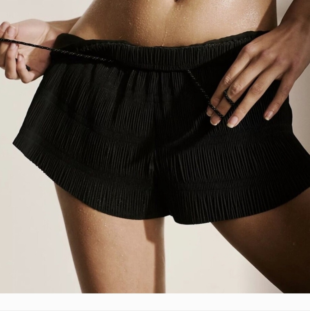 Free People Movement Black Pleated Women's Shorts